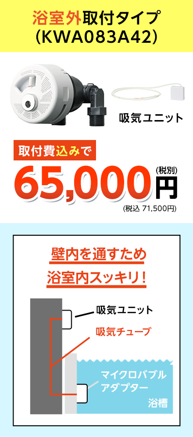 浴室外取付タイプ（KWA083A42）