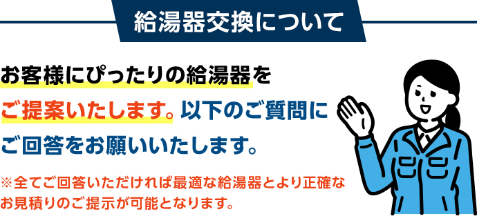 給湯器交換について