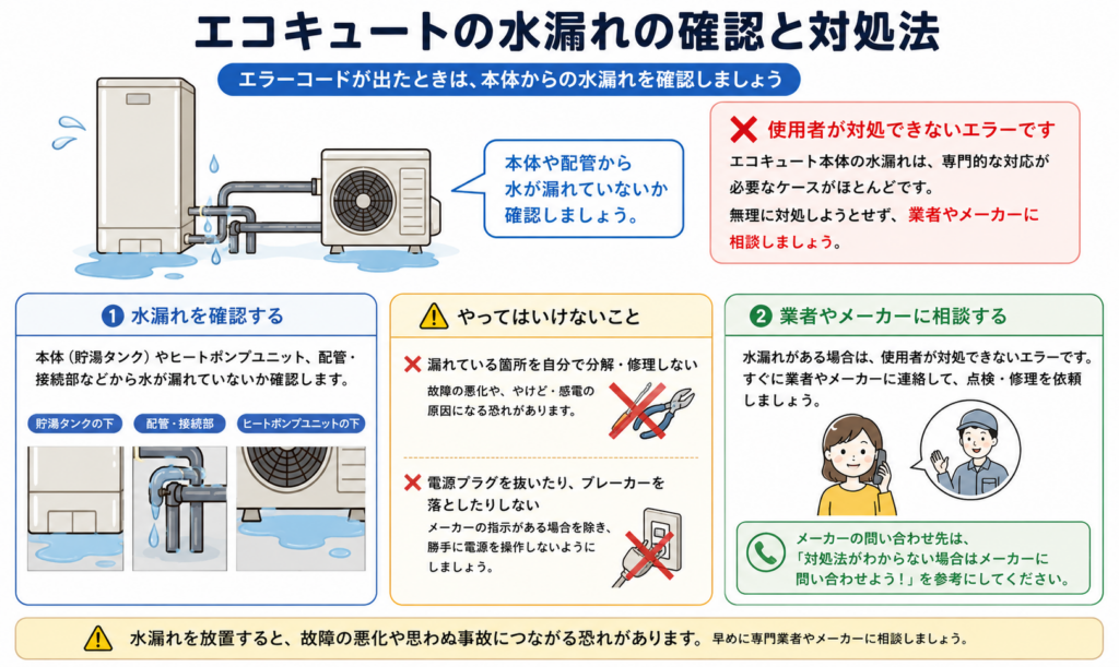 水漏れの確認と対処法