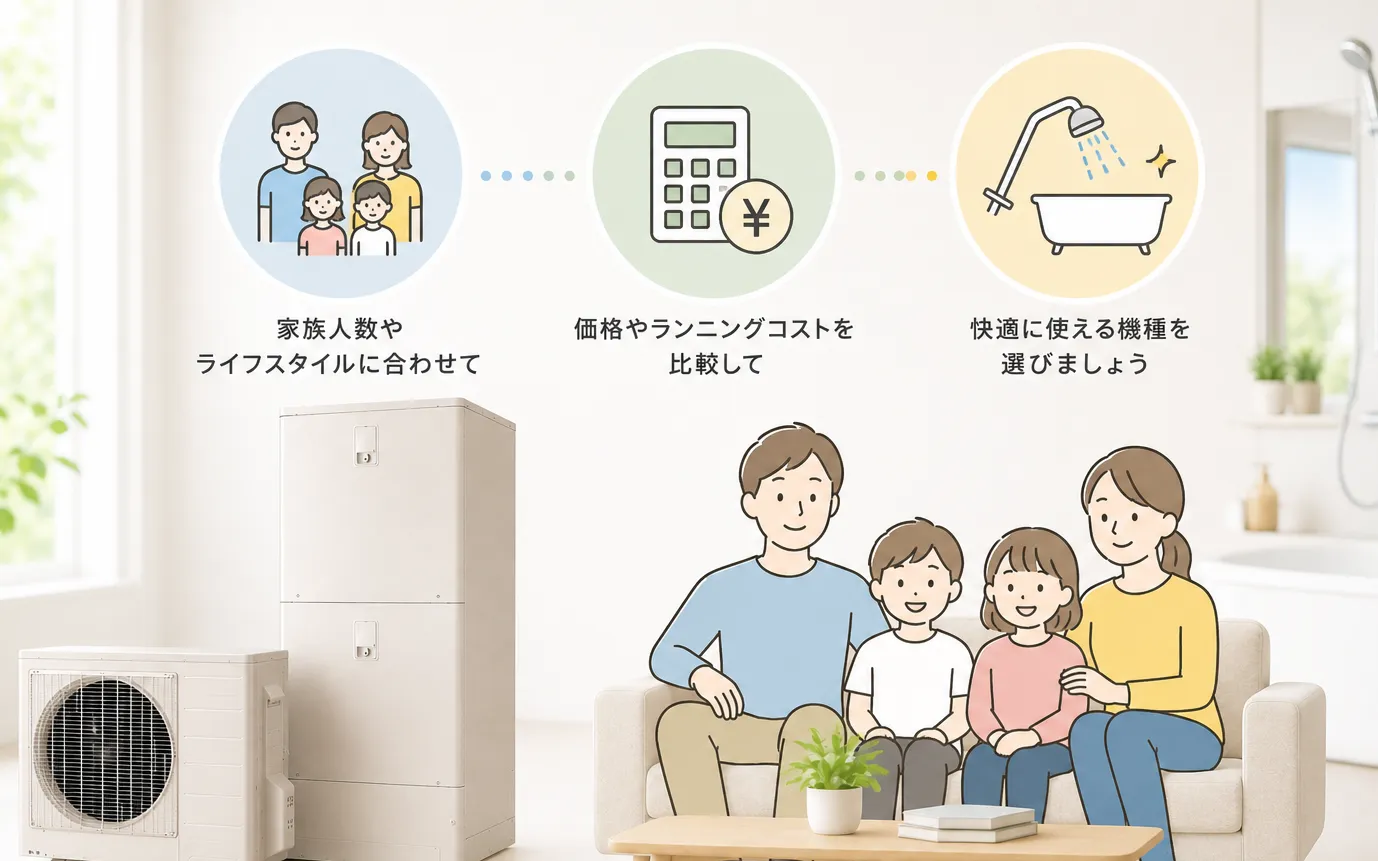 まとめ｜370Lエコキュートは家族人数や予算に合わせて選ぼう