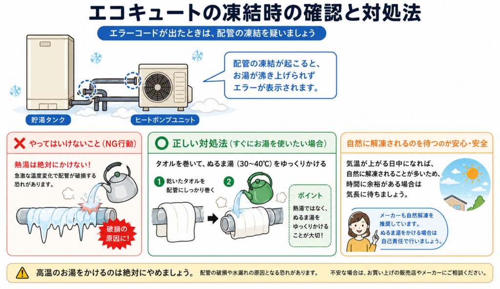 凍結の確認と対処法