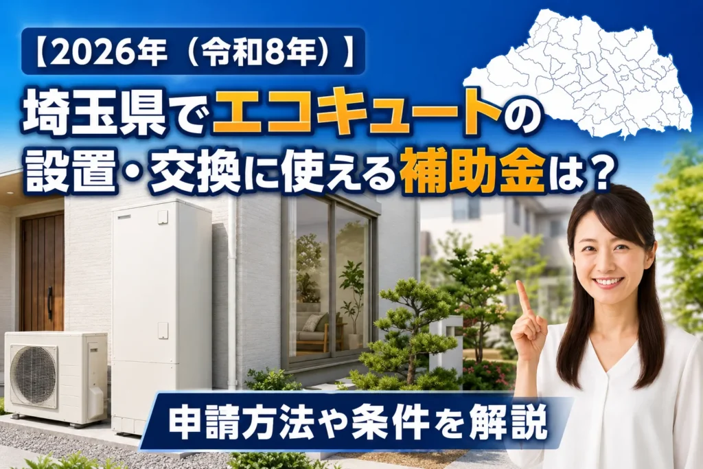 【2026年（令和8年）】埼玉県でエコキュート設置・交換に使える補助金は？申請方法や条件を解説