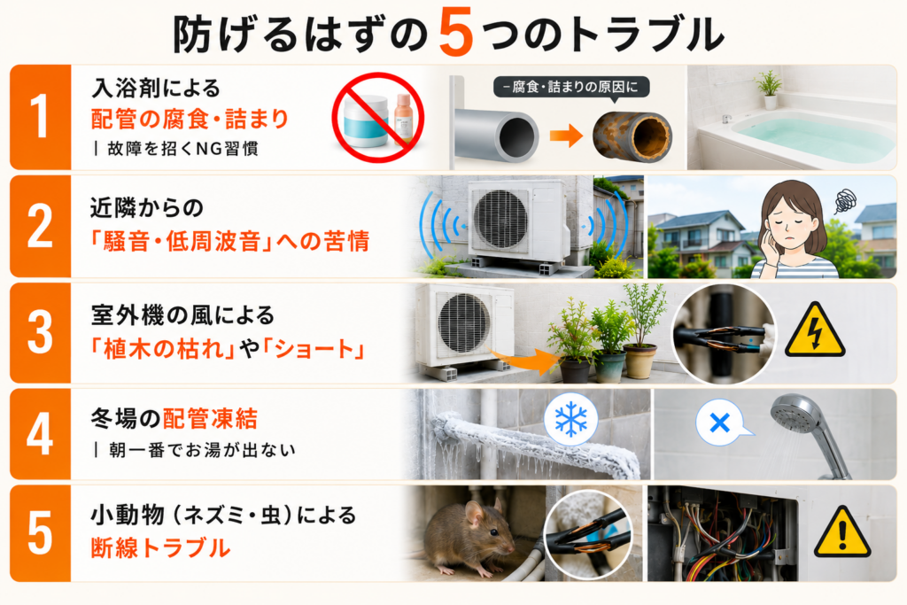 【環境・外的要因】防げるはずのトラブル（5選）