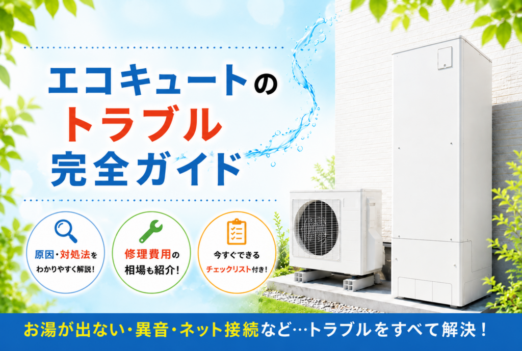 エコキュートのトラブル完全ガイド｜原因・対処法・修理費用を徹底解説