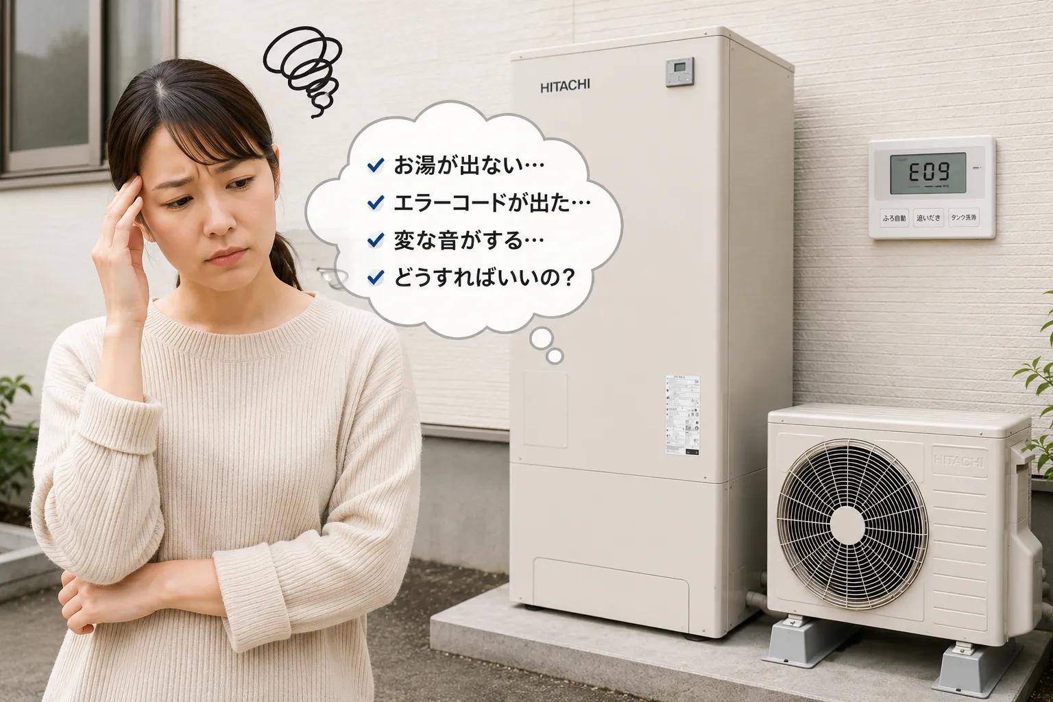 日立製エコキュートが壊れた?修理依頼前に確認するべきこと