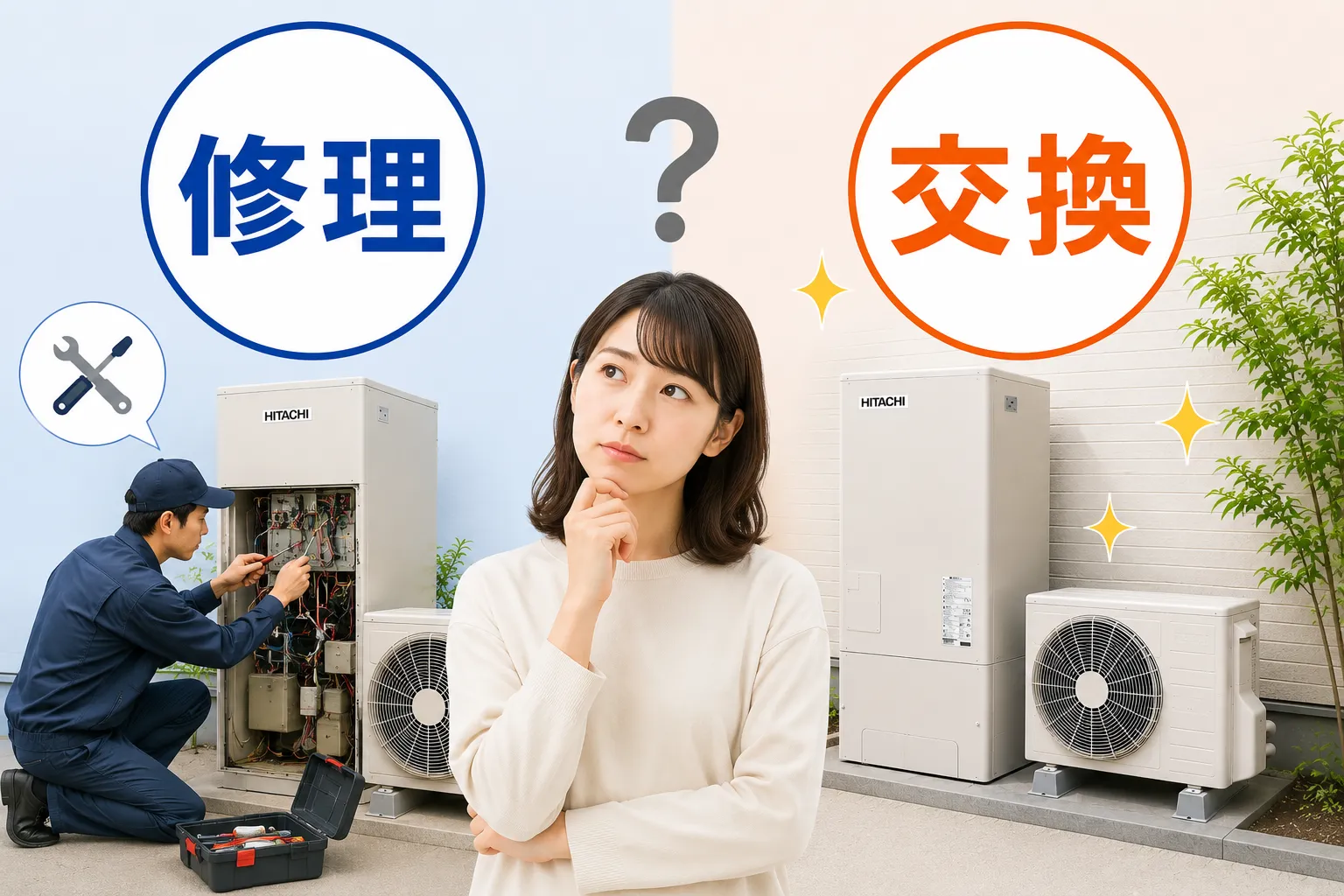 日立製エコキュートは修理と交換どちらを選ぶべき?
