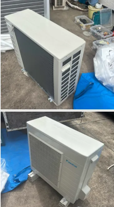 施工中の様子・ヒートポンプユニット