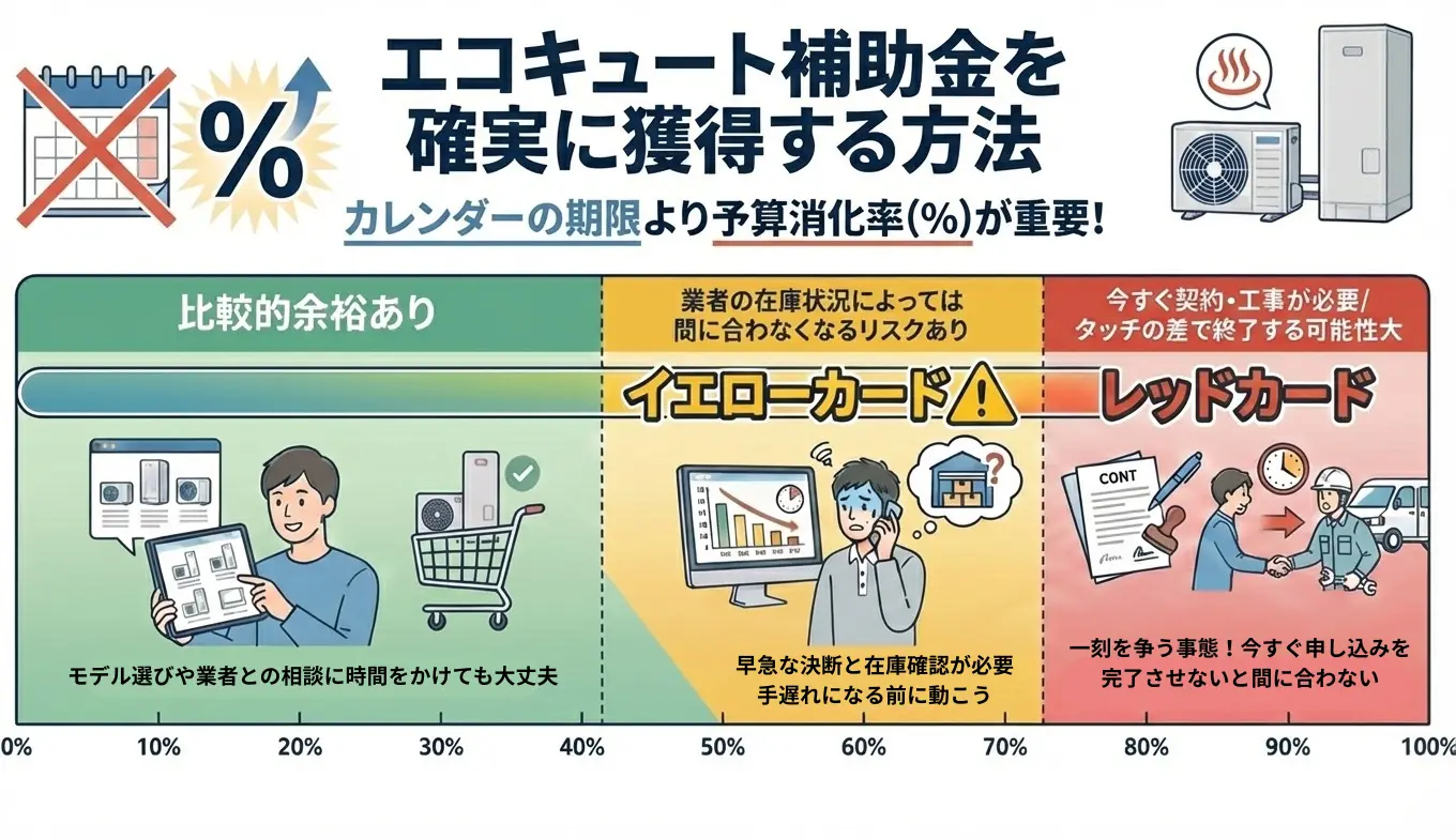申請期限よりも「予算消化ペース」に注意